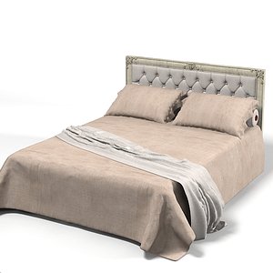 Corte Zari classic tufted high back bed