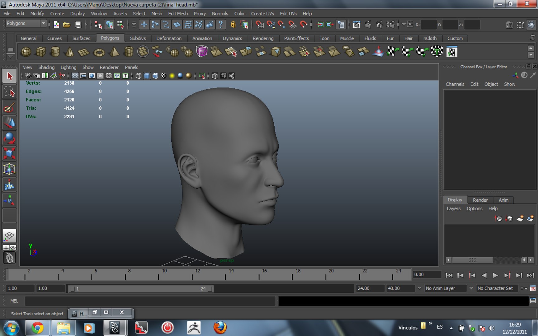 Realistic Human Head Male 3d Obj
