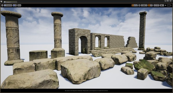 3D Ancient Ruins Game Ready low poly Unreal Engine 4 - TurboSquid 1721458