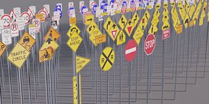 3D 200 Road Sign Pack