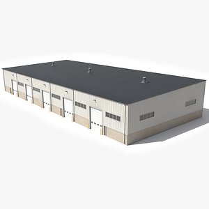 3D Industrial Building 70 PBR Low Poly