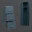 Classificatore Low Poly Lockers con tre cassetti