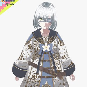 Fantasy Anime Girl 3D Model  Fully Rigged Game Ready