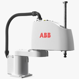 ABB IRB 910SC Industrial Robot Arm Rigged 3D model
