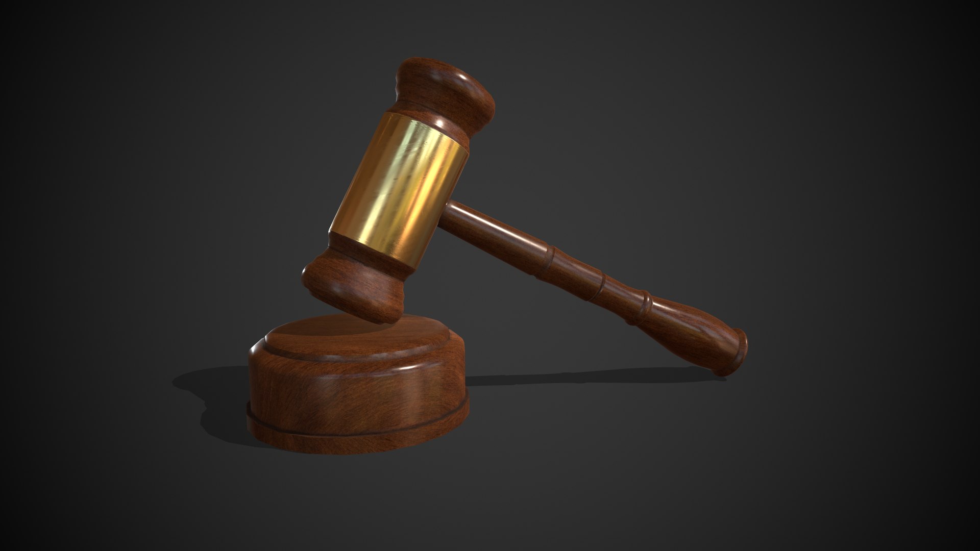 Judge hammer golden-wood 3D model - TurboSquid 1567593