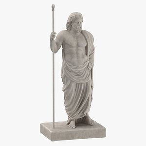 3D Roman Jupiter Statue