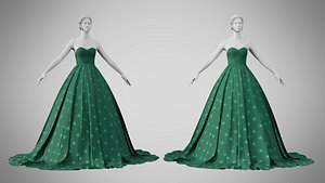 3D Dress 47 Caribbean Green