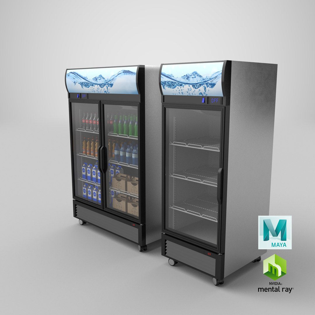 Detailed Single Door Commercial Fridge 3D Model - TurboSquid 2031874