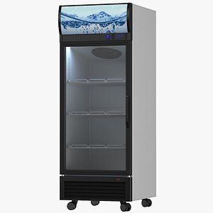 Detailed Single Door Commercial Fridge