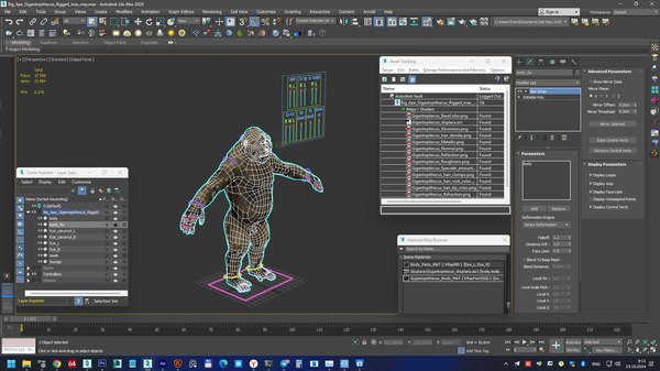 modelo 3d Gigantopithecus, un gran simio, manipulado - TurboSquid 2311856
