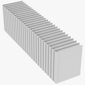 Books Lined up V2 3D model
