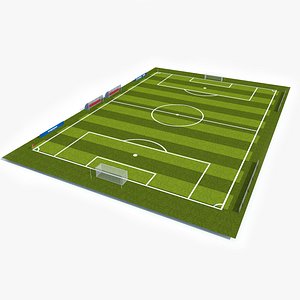 3D ready soccer pitch model