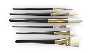 Paintbrush Set 3D