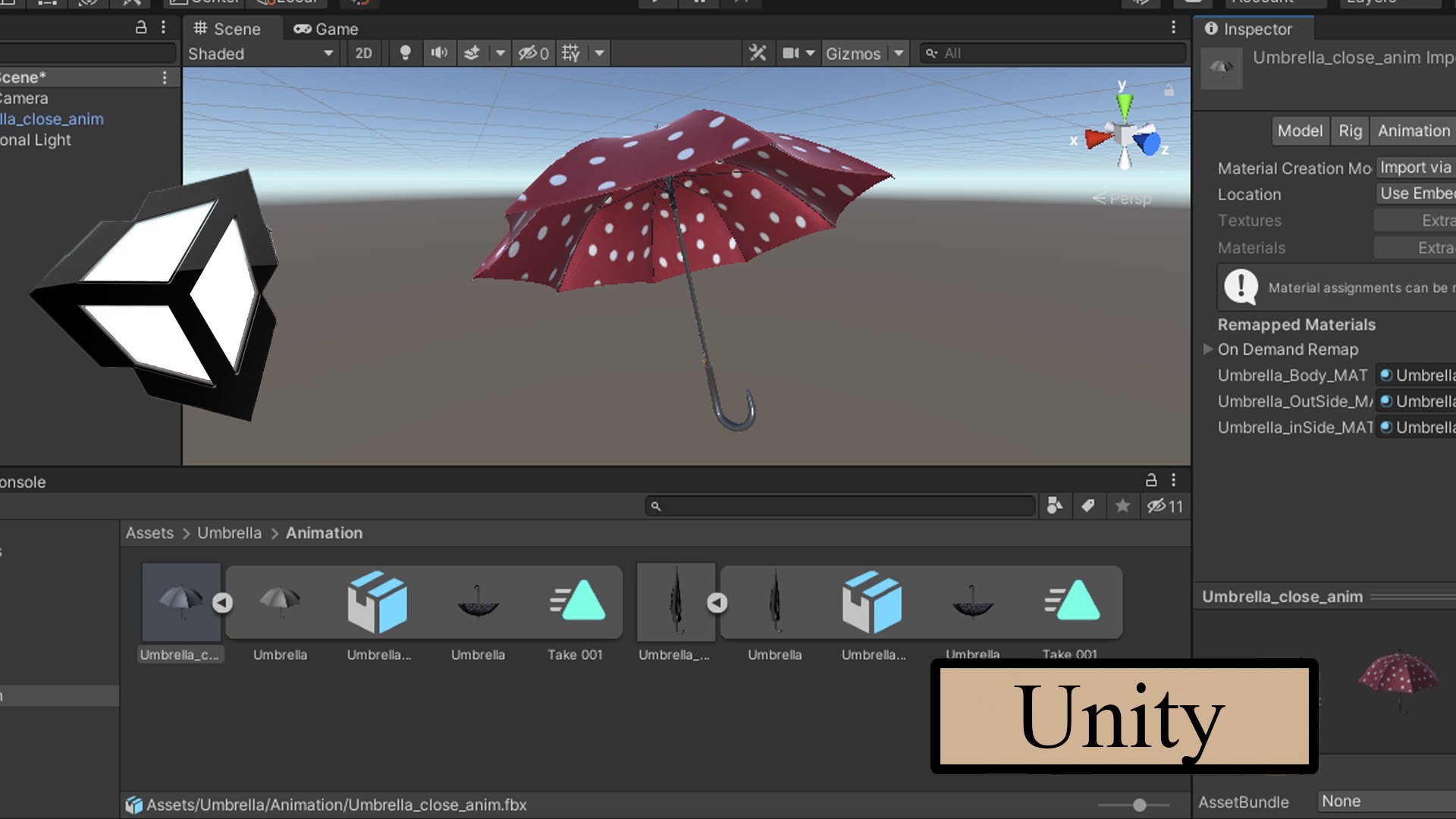 3D Umbrella Animated model https://p.turbosquid.com/ts-thumb/nC/vow2rM/RO/unity/png/1641475424/1920x1080/fit_q87/3febe8ebac3fa6d2dbd72803acc9d62733316198/unity.jpg
