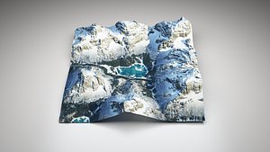 3D Mountain Architecture 3D Model