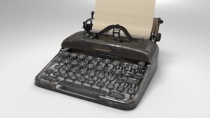 3D typewriter model