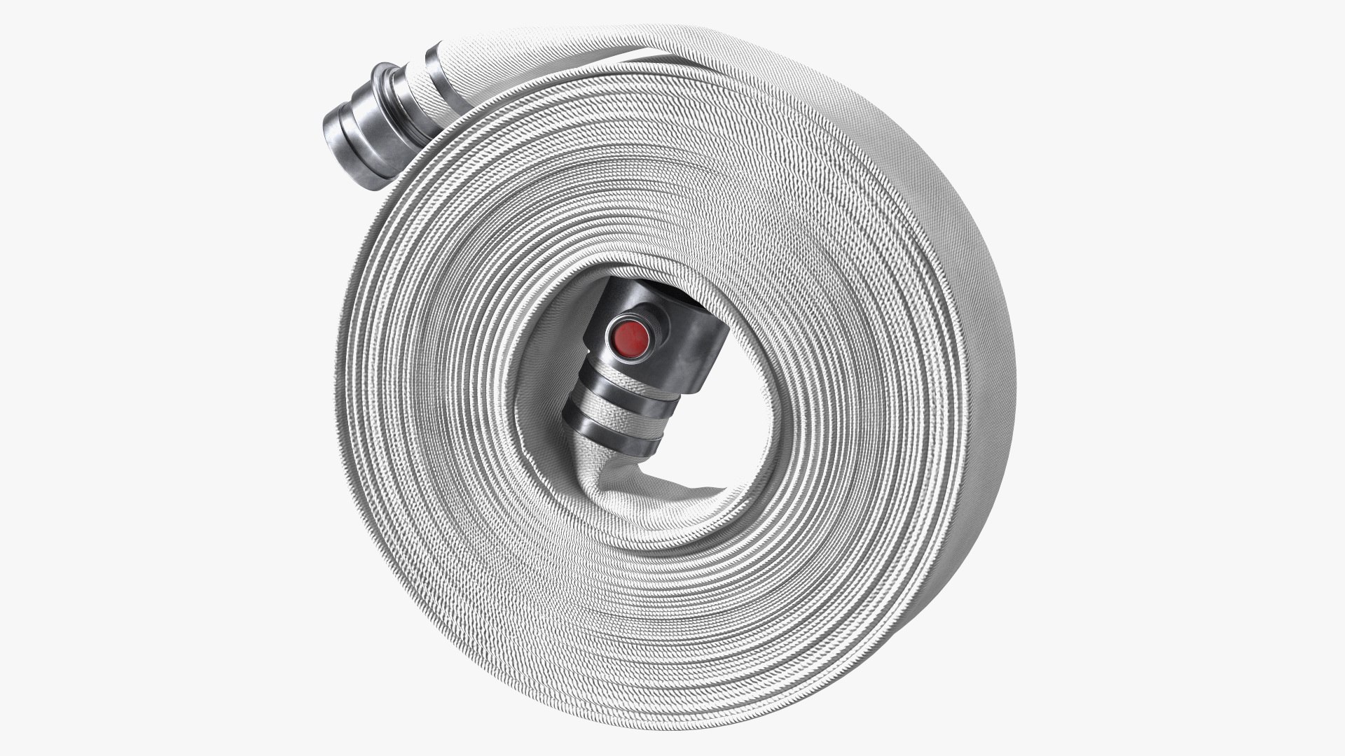 Fire Hose White Canvas 3D model preview