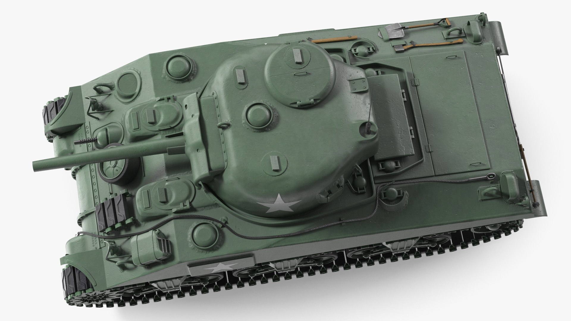 M4 Sherman Tank Rigged For Maya Model - TurboSquid 2325545