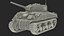 M4 Sherman Tank Rigged for Maya model