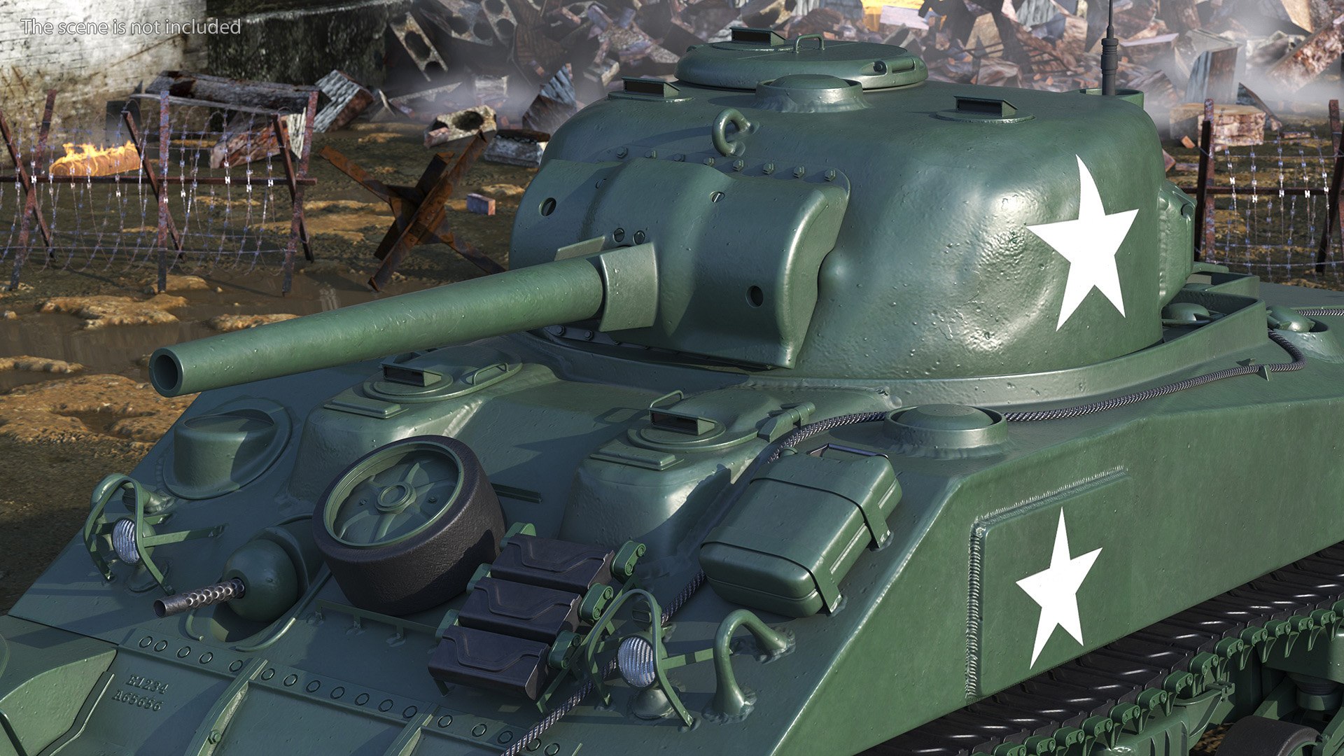 M4 Sherman Tank Rigged For Maya Model - TurboSquid 2325545