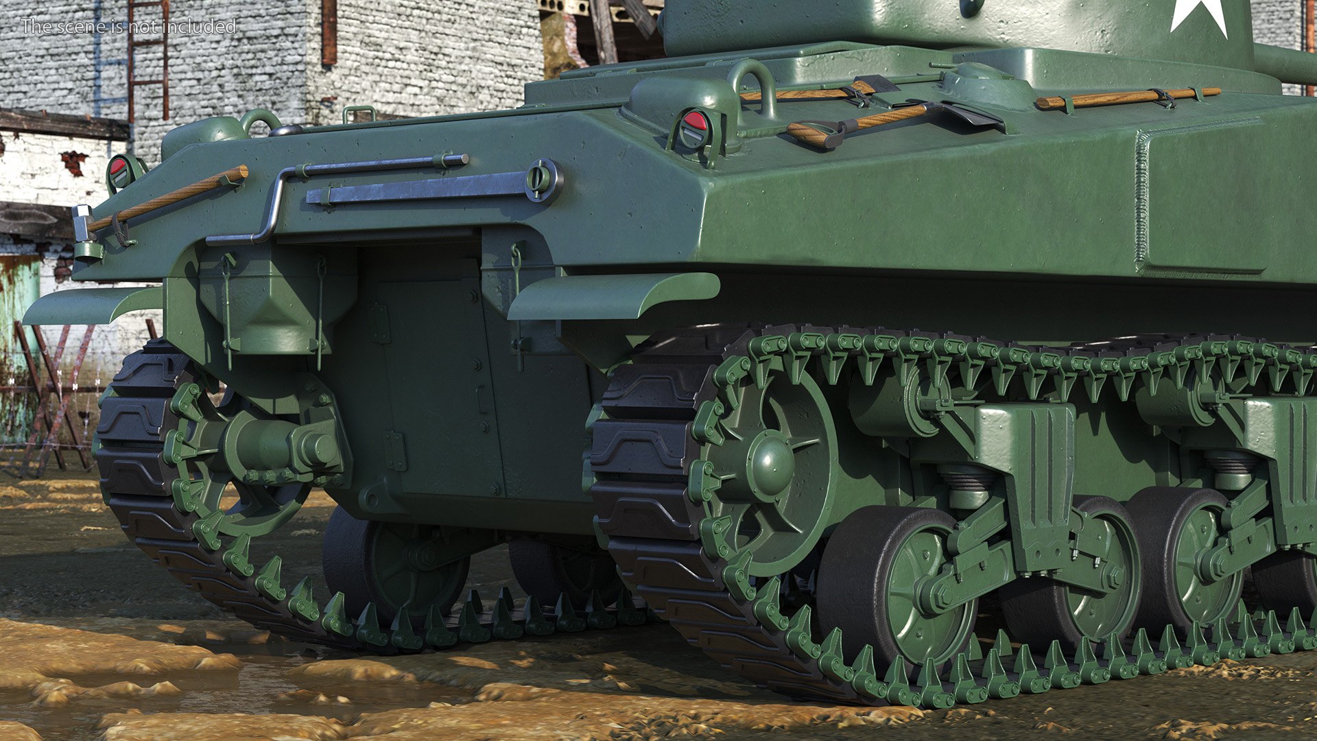 M4 Sherman Tank Rigged For Maya Model - TurboSquid 2325545