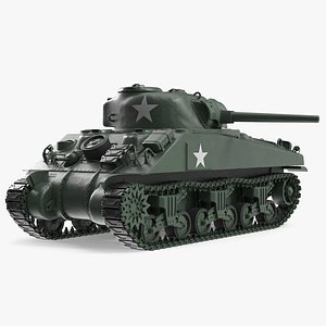 M4 Sherman Tank Rigged for Maya model