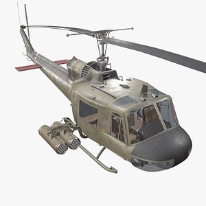 Bell UH-1C Iroquois US Army 2 Static 3D model