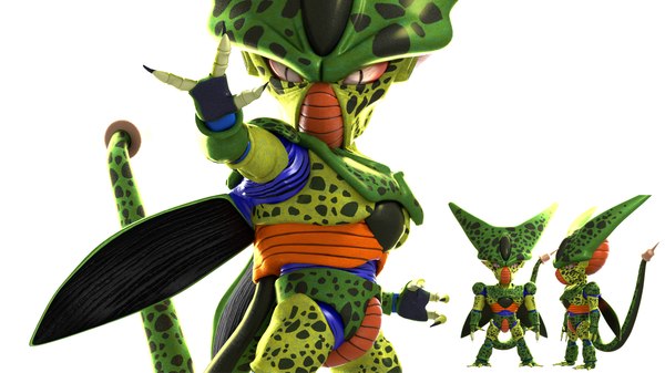 Célula de desenho animado da versão Dragon Ball Sharu Seru Silu Siru Seru Q  Modelo 3D - TurboSquid 1800456