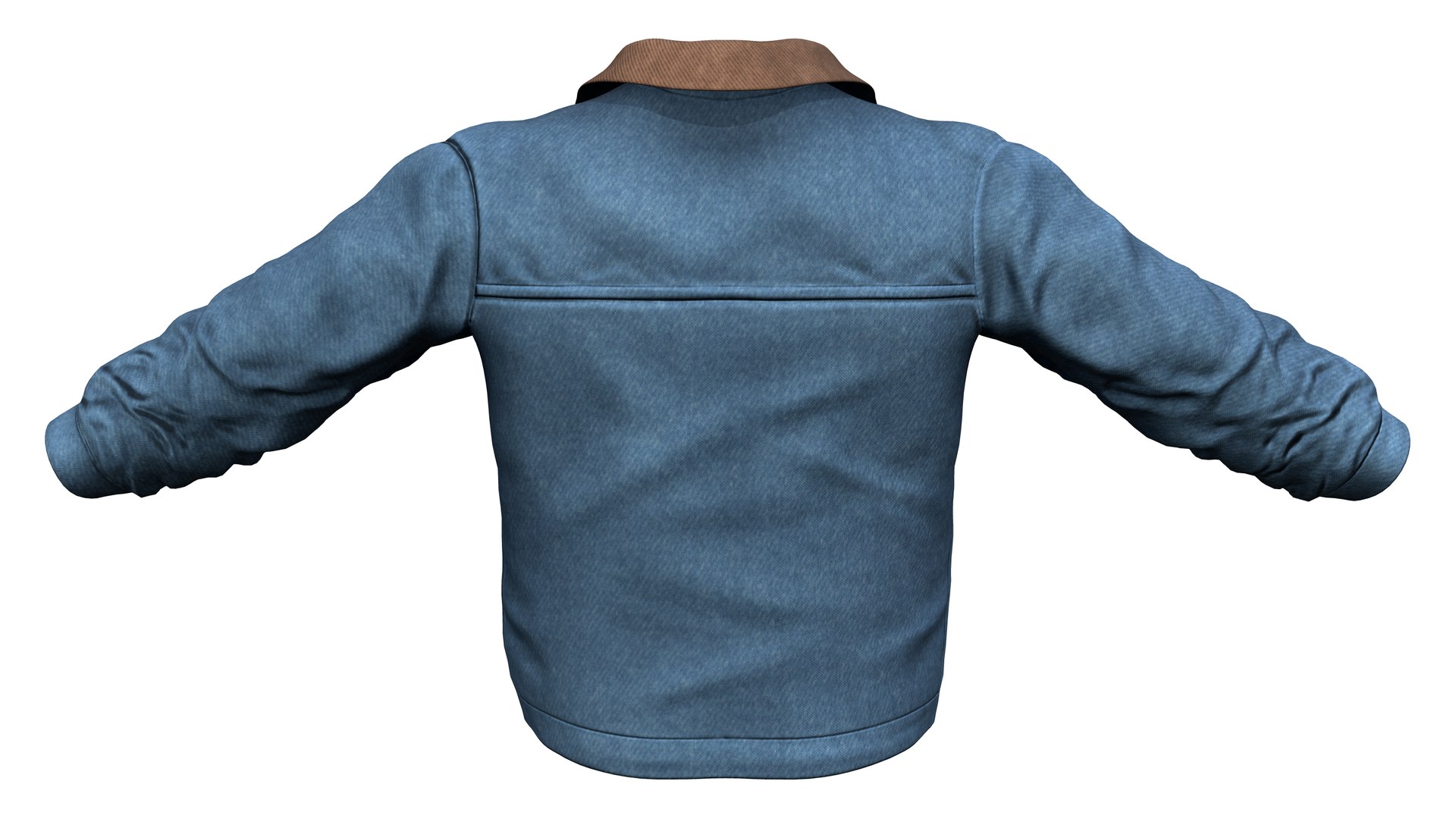 3D model Men Open Front Denim Jacket With TShirt - TurboSquid 2074386
