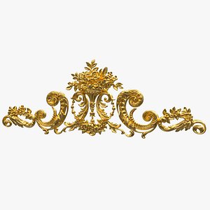 Plaster Decorative Bow DS253 3D