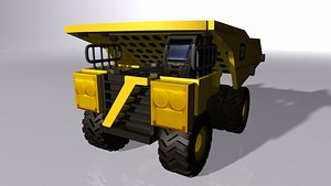 3D toy dump truck model