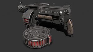 3D model gun shotgun