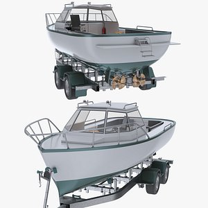 Boat Trailer and Sea Boat
