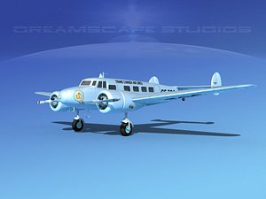 3d model of propellers lockheed l10 electra
