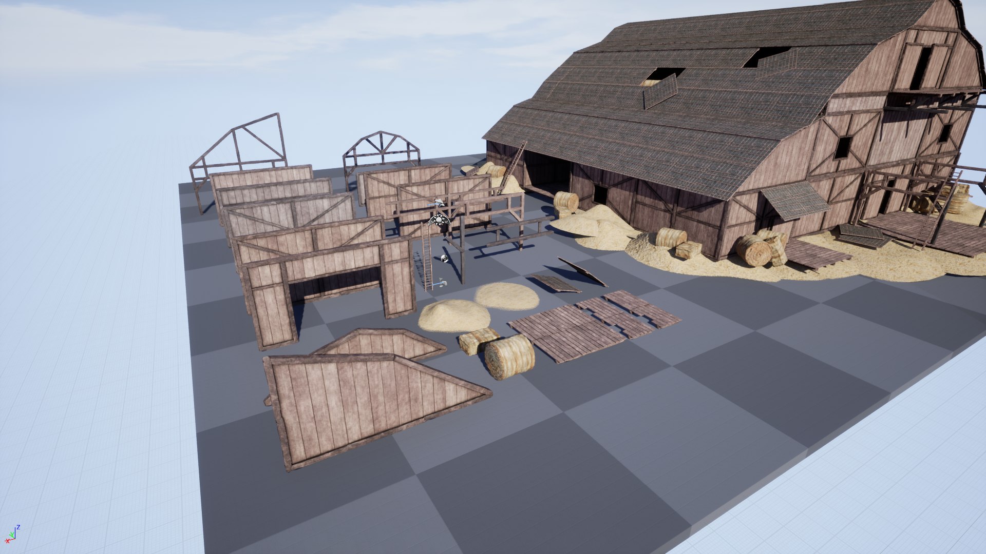 Modular Western Barn 30 Assets 3D - TurboSquid 2193012