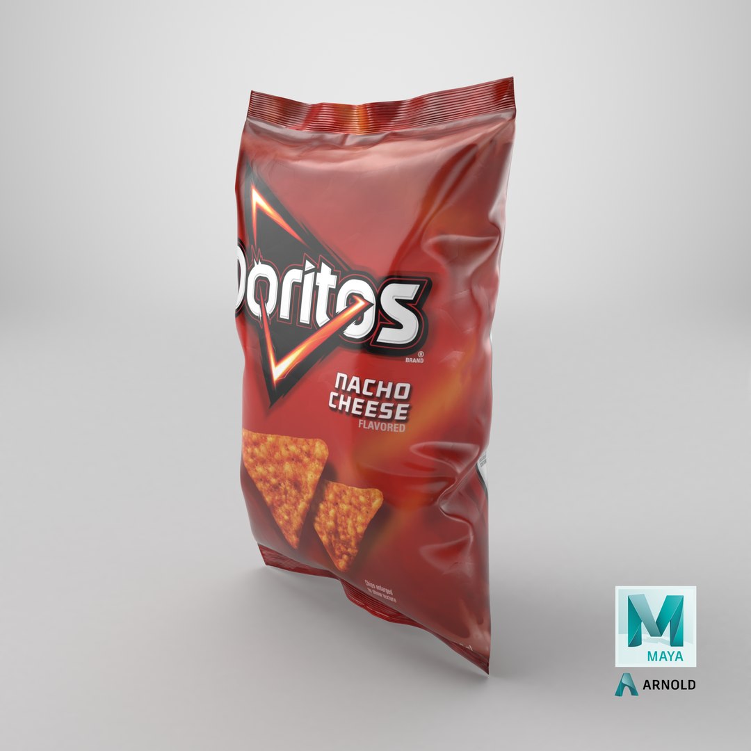 Doritos Nacho Cheese Flavored Tortilla Bag model https://p.turbosquid.com/ts-thumb/nD/Ju8of2/73/stemcell_maya_arnold_render/png/1783695661/1920x1080/fit_q87/238f7f8b5130ef1b72f478fecf4e219321d6a41b/stemcell_maya_arnold_render.jpg