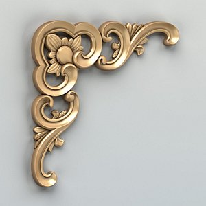 Carved decor corner 014