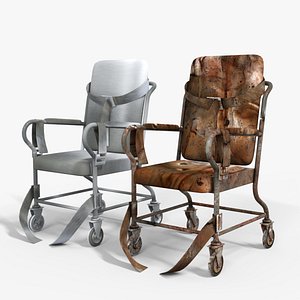 Wheelchair - Abandoned Asylum low-poly 3d model