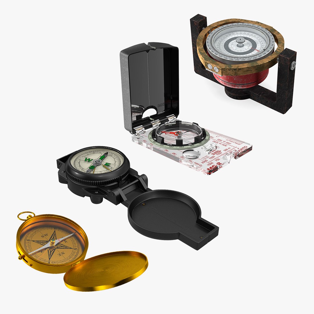Compasses Collection 2 3D model preview