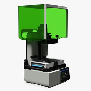 High Precision SLA Printer Green Rigged 3D