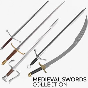 3D model medieval swords