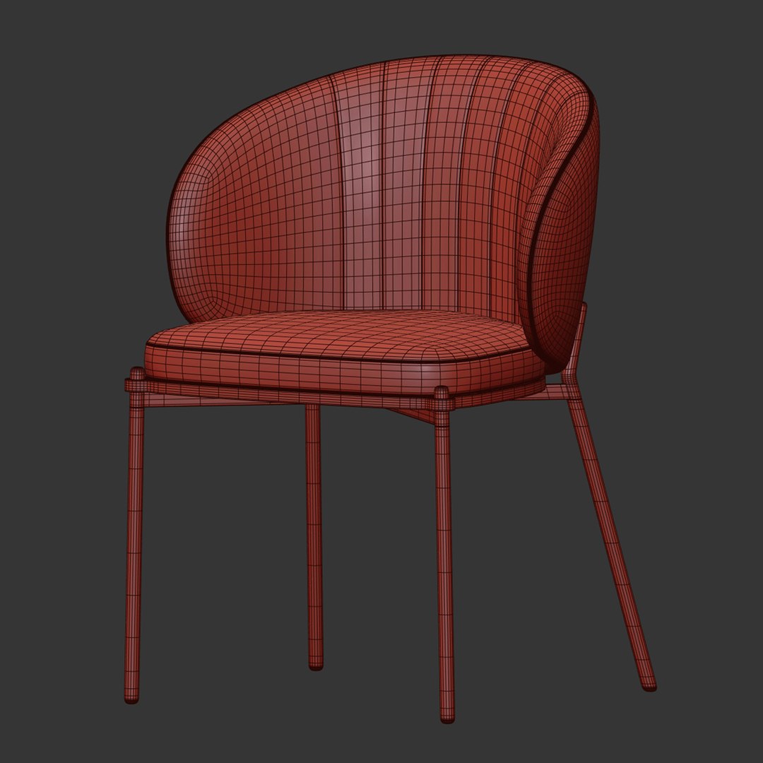 Shell Back Dining Chair 3D Model - TurboSquid 2247108