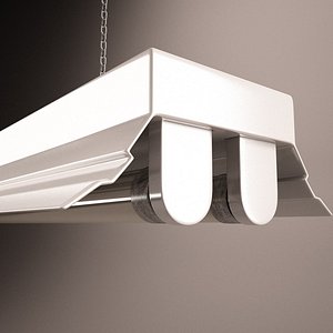 fluorescent light fixture c4d