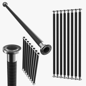 3D Industrial Flanged Pipe
