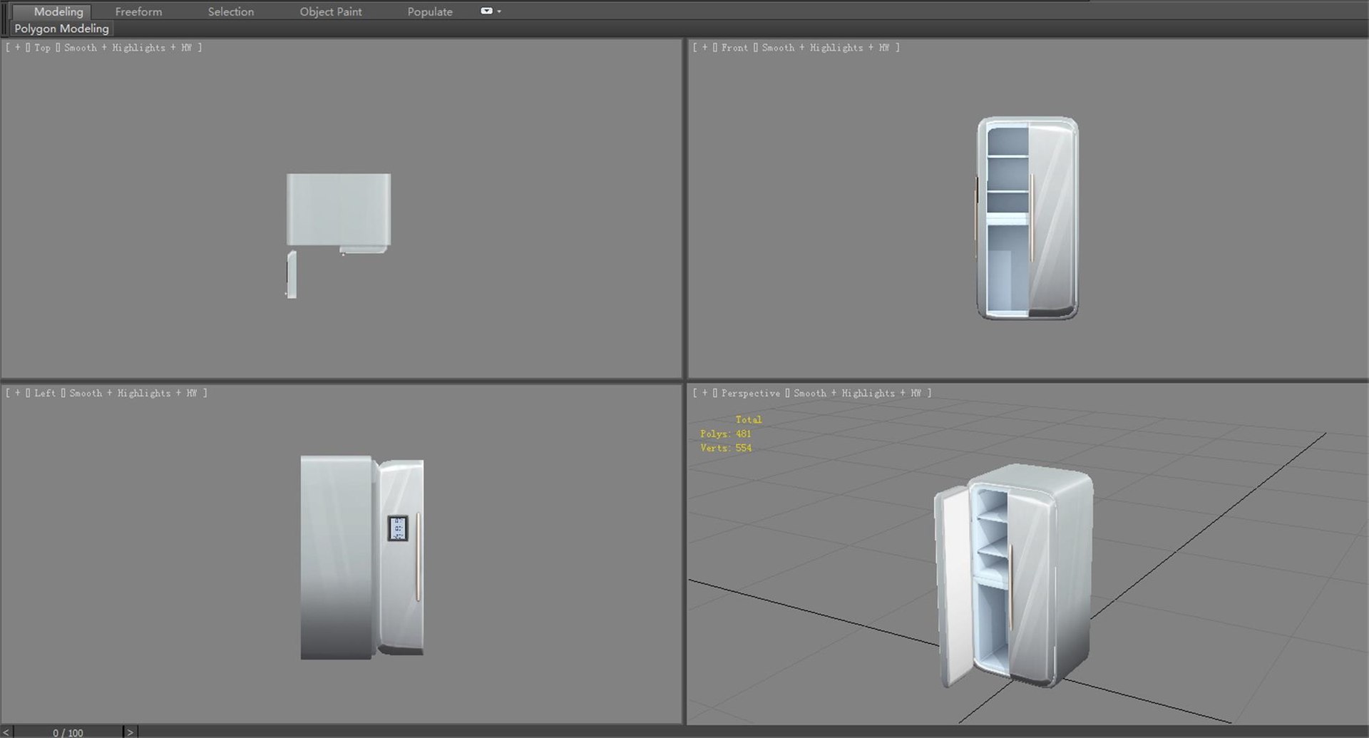 Cartoon Refrigerator Model - TurboSquid 2110912