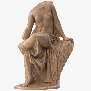 seated nymph statue model