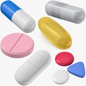Medication Pills Collection 3D model