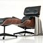 Silla de salón Eames y otomana