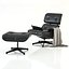 Silla de salón Eames y otomana