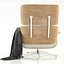 Silla de salón Eames y otomana